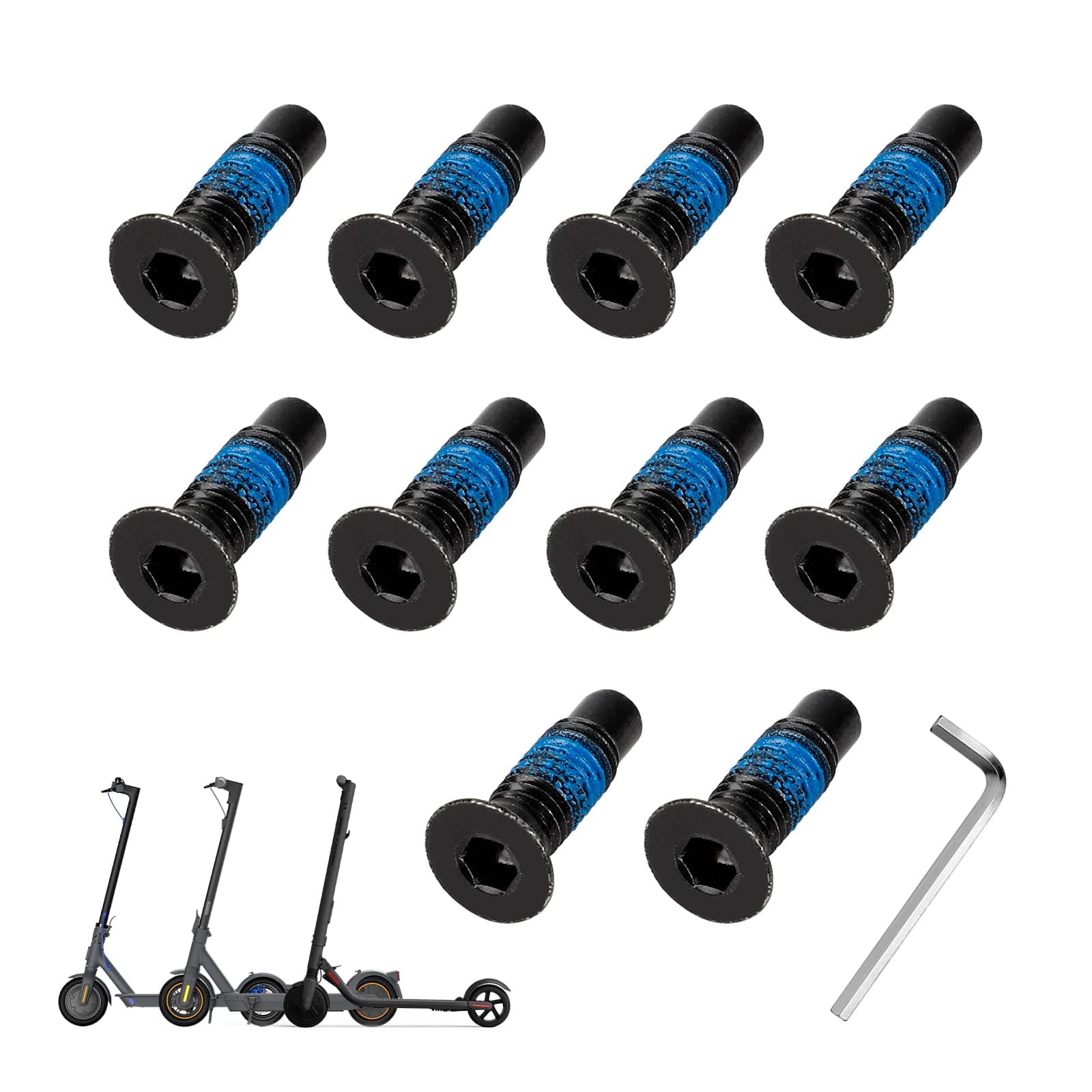 Scooter Forehead Head Screw Accessories Fixed Screw Kit 10 PCS Compatible for xiaomi M365 1s pro mi3 Ninebot Max G30/ES Series F Series Scooter
