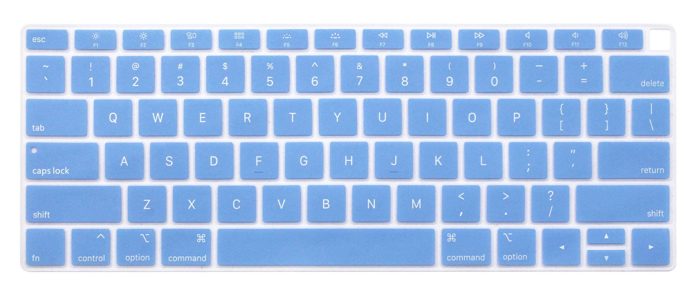 Keyboard Cover Protective Skin Compatible for US Version MacBook Air 13 13.3 inch with Retina Display 2018 Release Model A1932 (Light Blue)