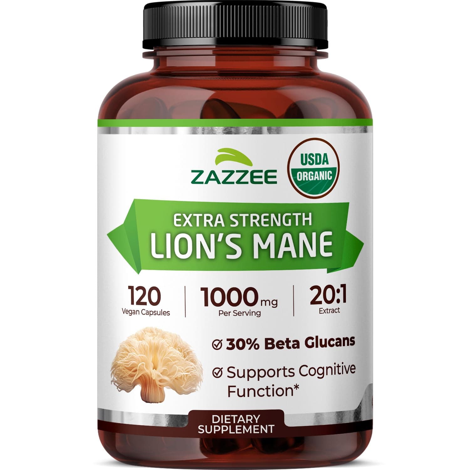 Zazzee Organic Lion's Mane Extract