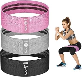 Te-Rich Resistance Bands, Fabric Booty Bands for Women, Cloth Workout Bands Resistance Loop Bands, Non-Slip Thick Squat Bands for Butt, Legs, Thigh, Hip and Glute Exercise