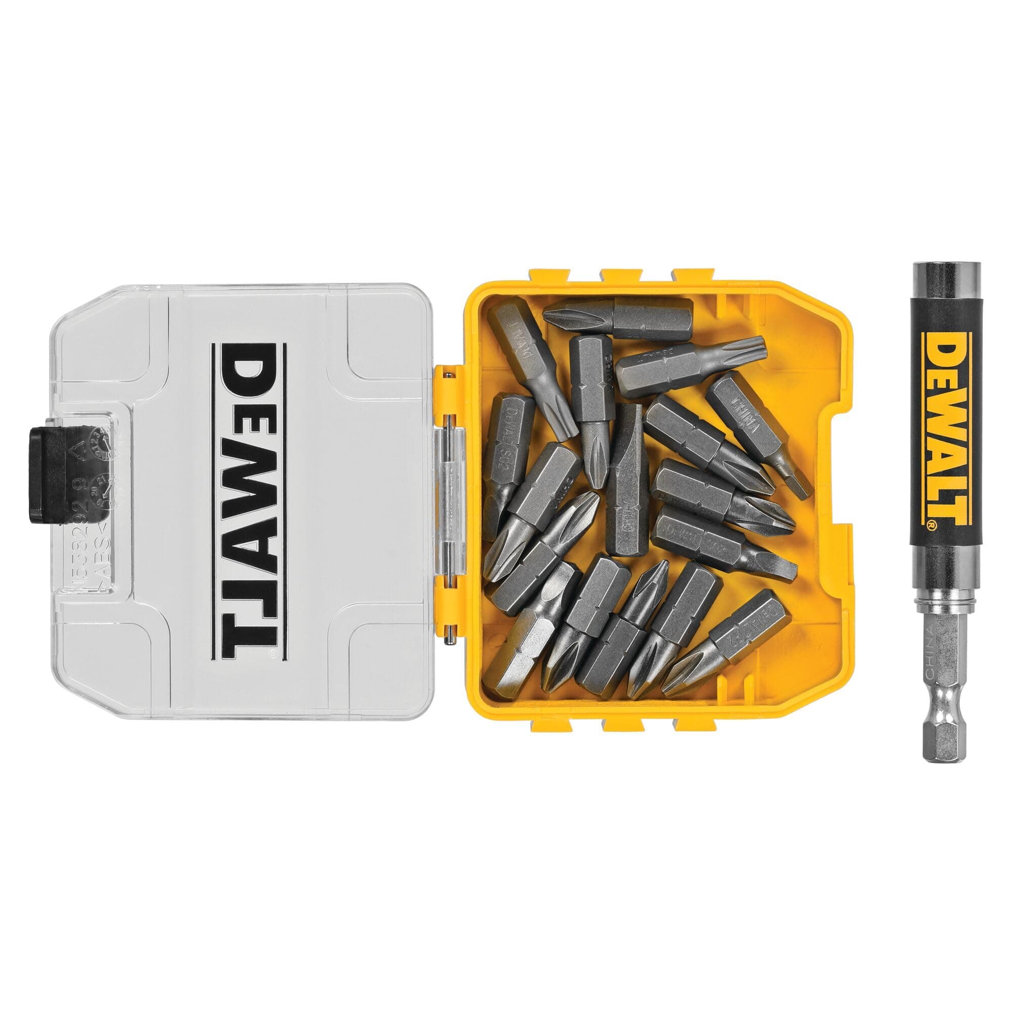 DWAF2058CS 18 pc. Compact Magnetic Drive Guide Set, Yellow