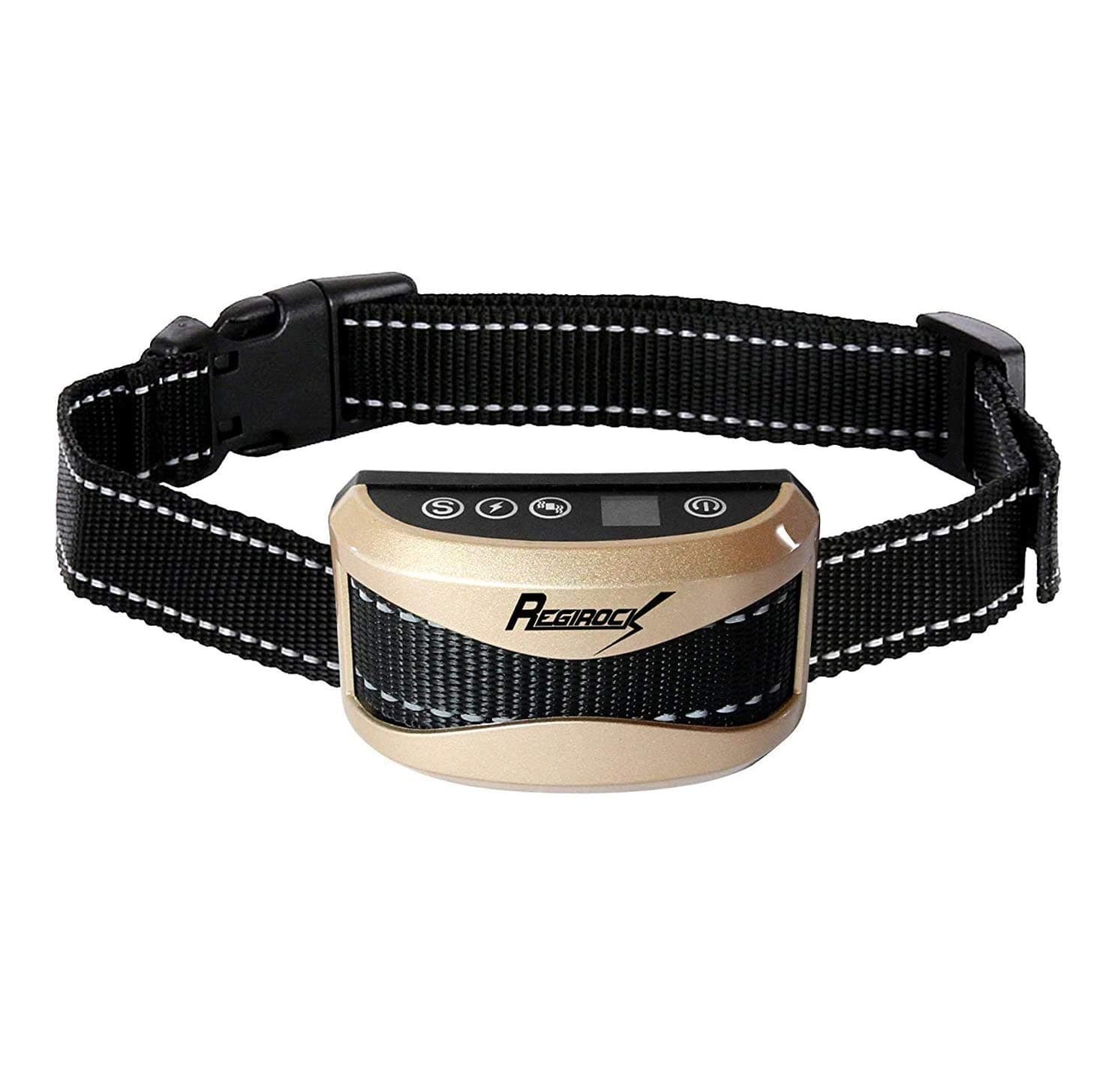 REGIROCK 2018 Upgrade Version Barking Control Collar, Rechargeable and Rainproof No Bark Collar Sound, Vibration Static Shock 7 Levels Sensitivity Small Medium Large Dog