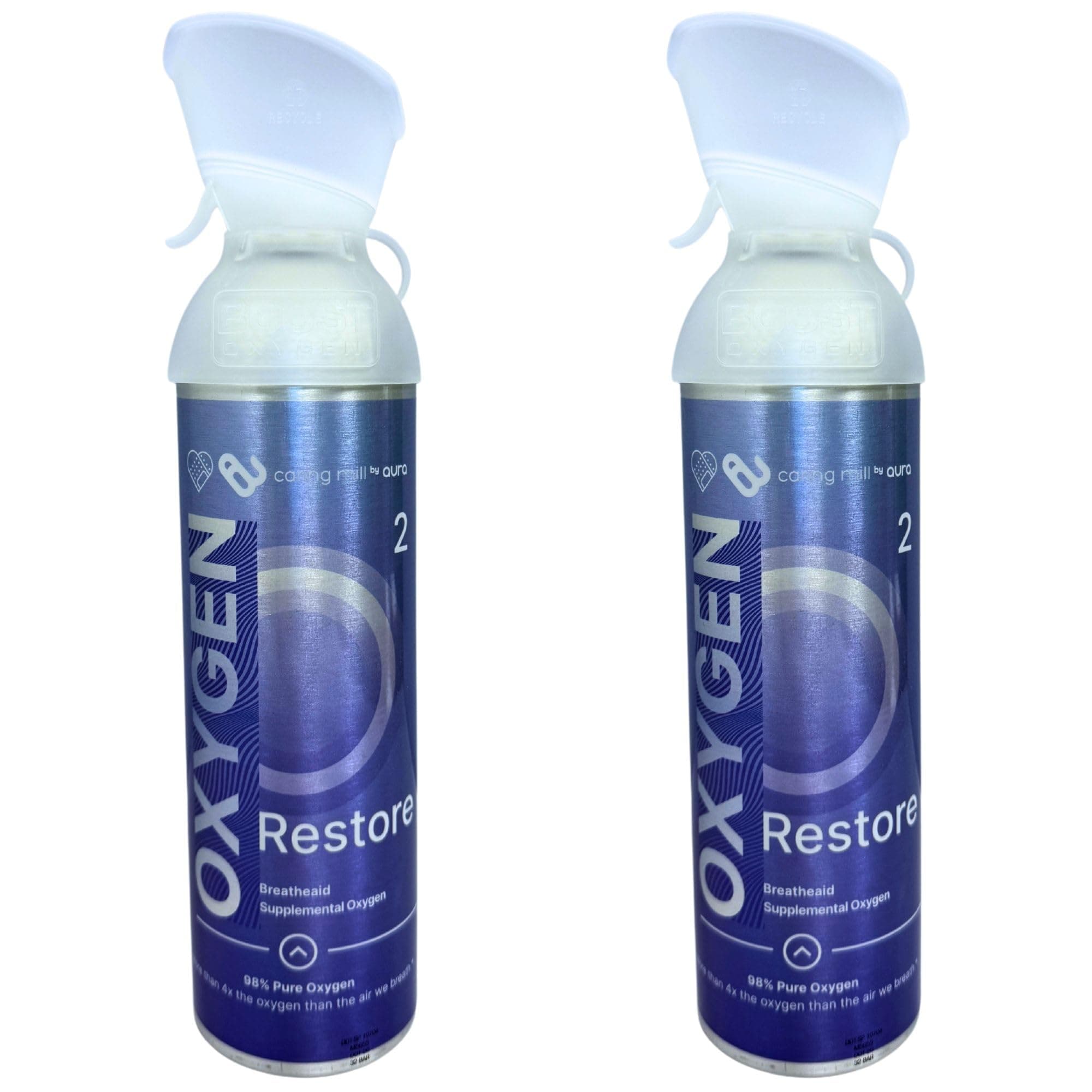 Oxygen Restore 10 Liter Portable Oxygen Canisters (2 Pack)