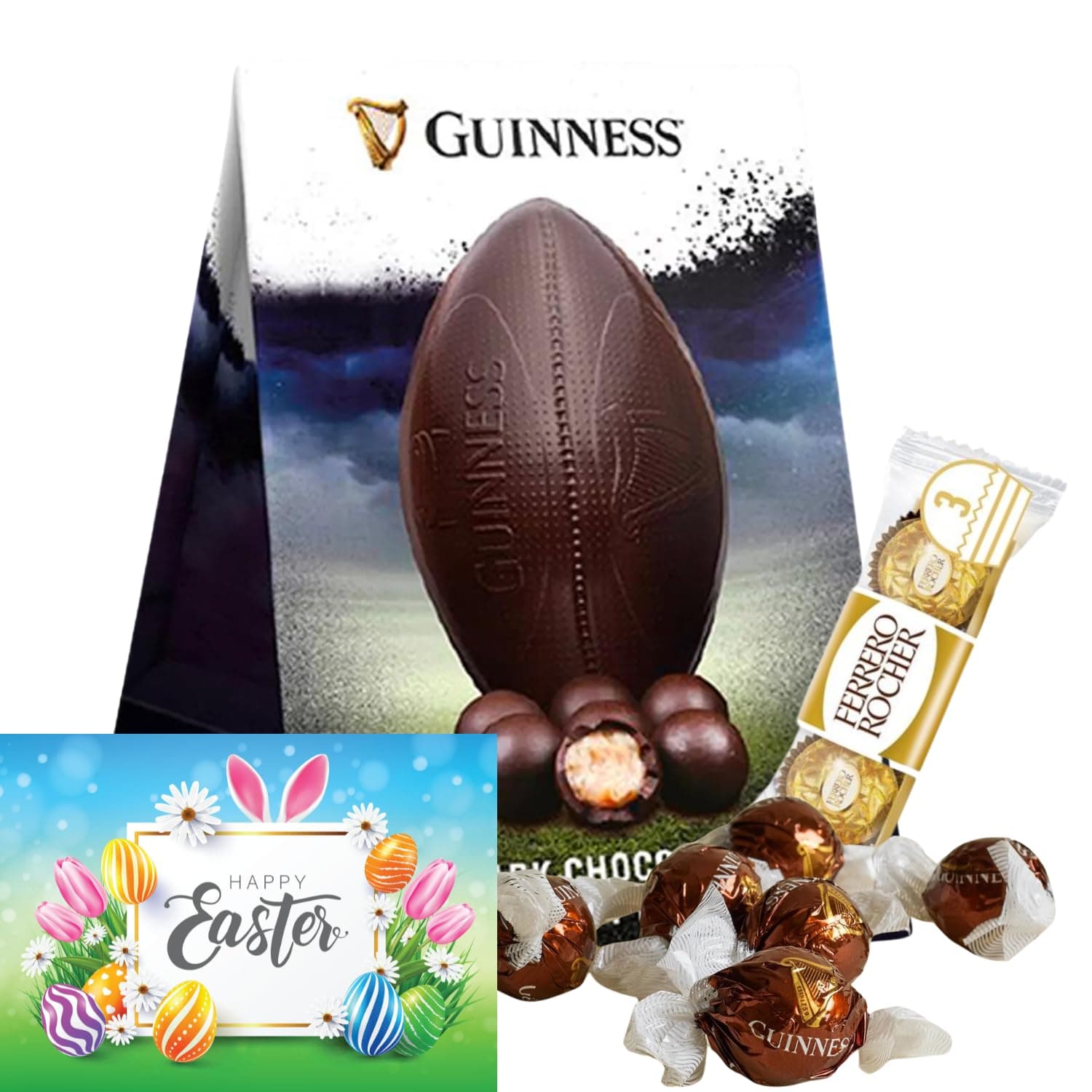 Guinness Easter Egg - Guinness Dark Chocolate Easter Eggs With Mini Pints Easter Gift (Guinness Easter Egg)