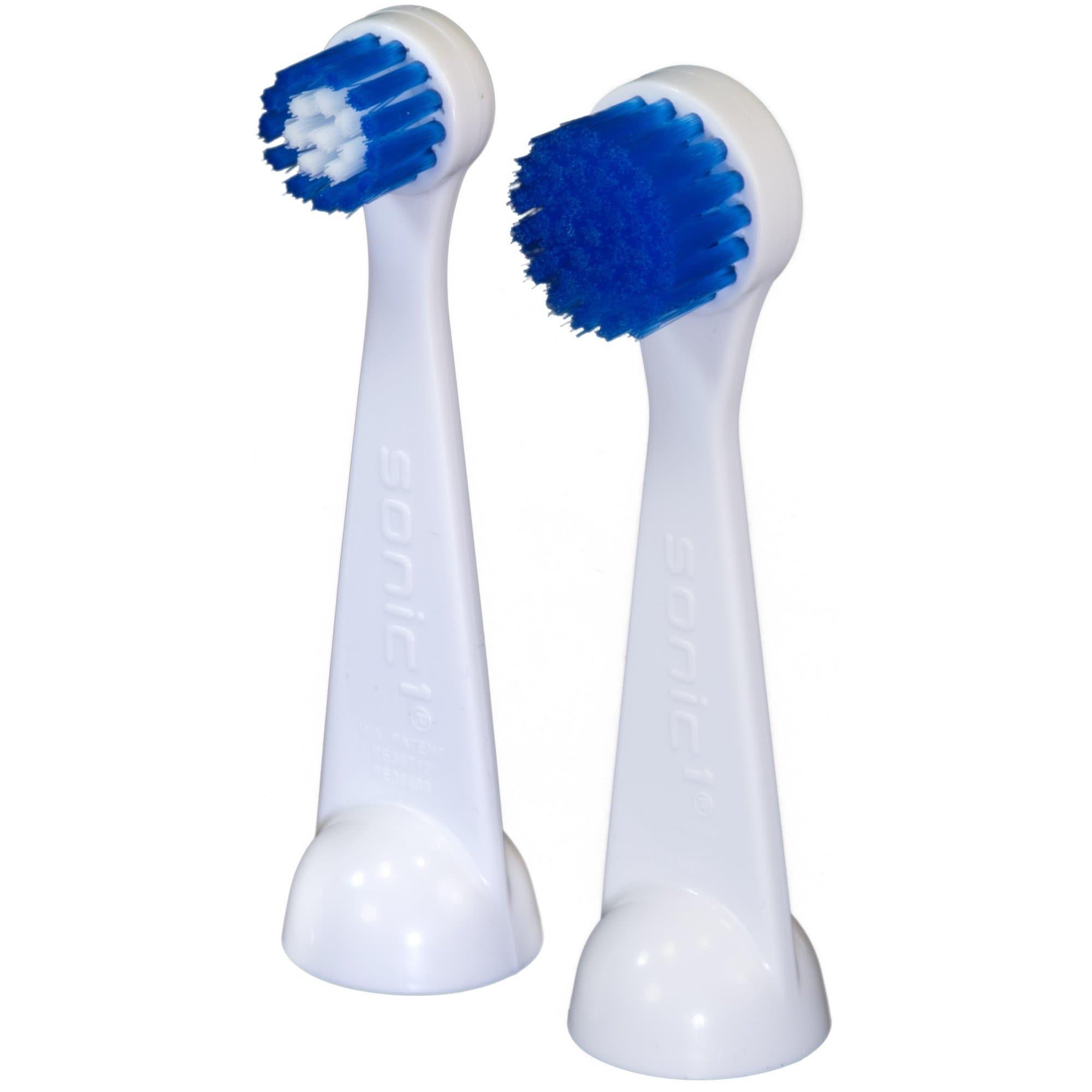 Cybersonic3 Compact and Deluxe Replacement Brush Heads, 2 Pack, Compatible With All Cybersonic Electric Toothbrushes (1 Compact, 1 Deluxe)