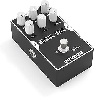 Caline Digital Reverb Pedal Guitar Effects Pedal with True Bypass Aluminum Alloy Housing Snake Bite CP-26 Hall Reverb