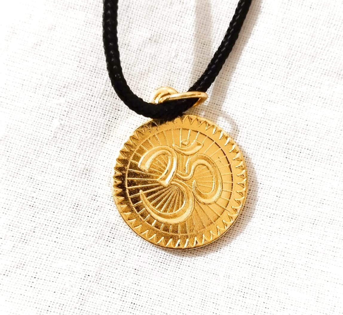 Latest 5 PCS OM Brass Locket Protect from Negative Vibes to Kids and Adults Religious Gift Item from BANARAS…