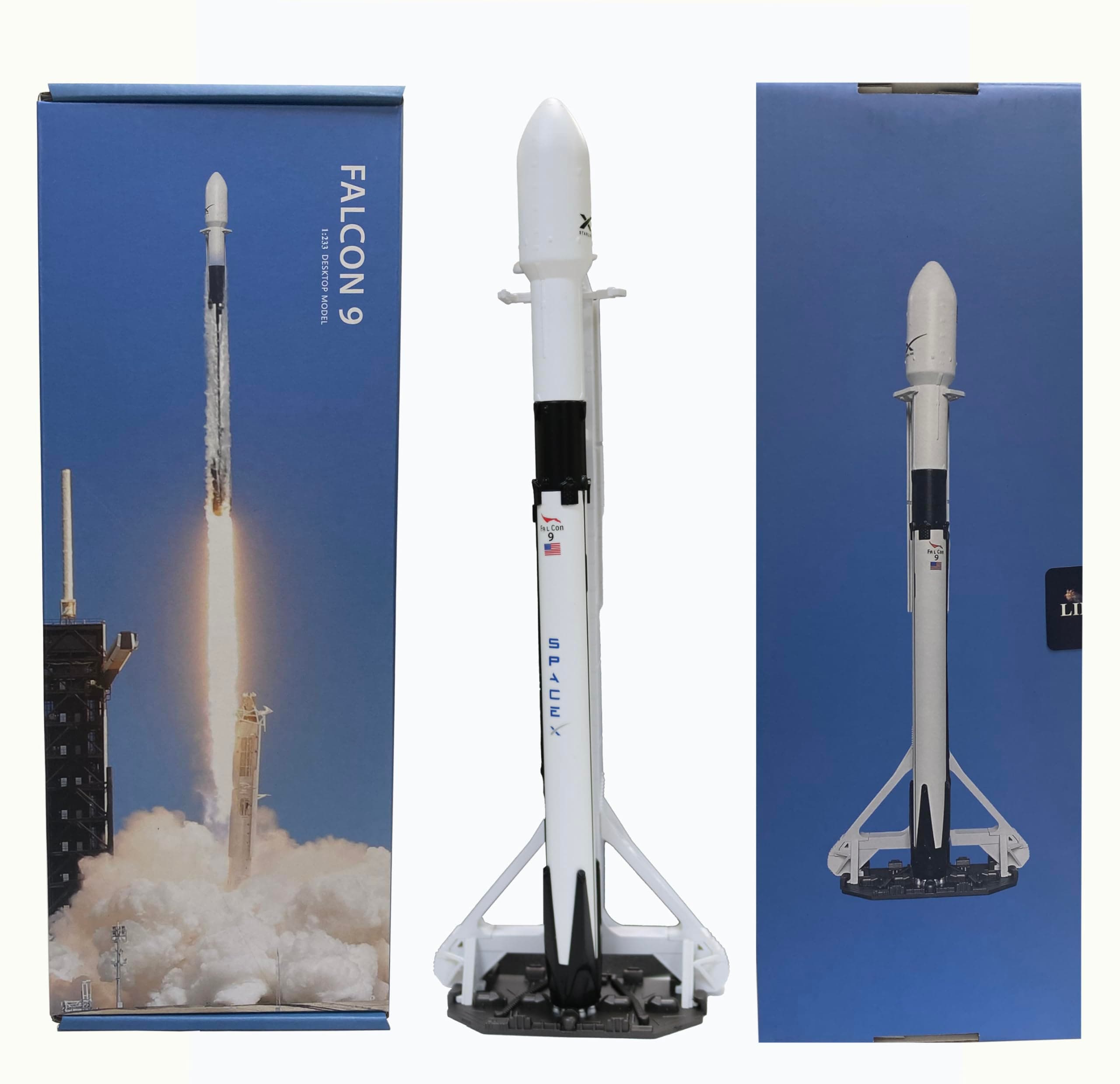 wltk SpaceX Falcon 9 STRONGBACK 1/233 Diecast Rocket Model Set