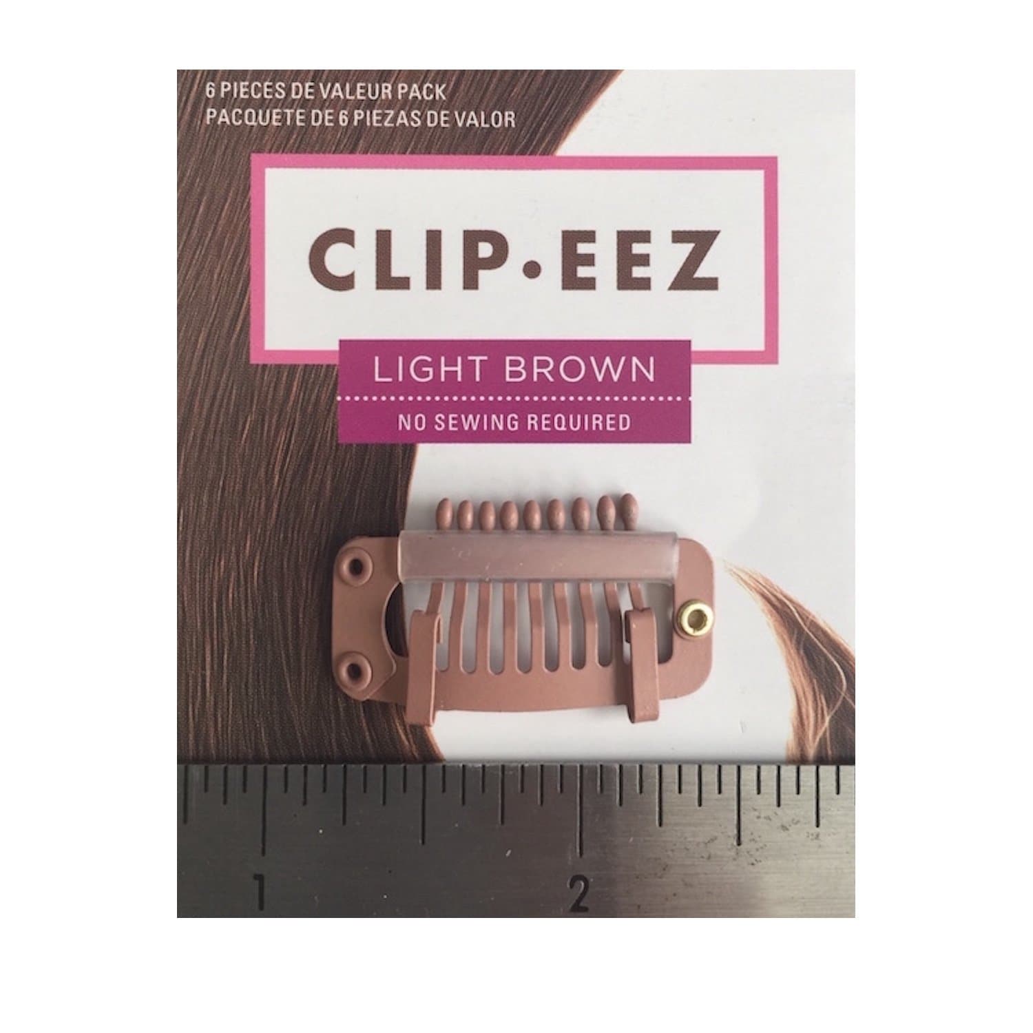 CLIP-EEZ No SEWING Need Wig CLIP Light Brown