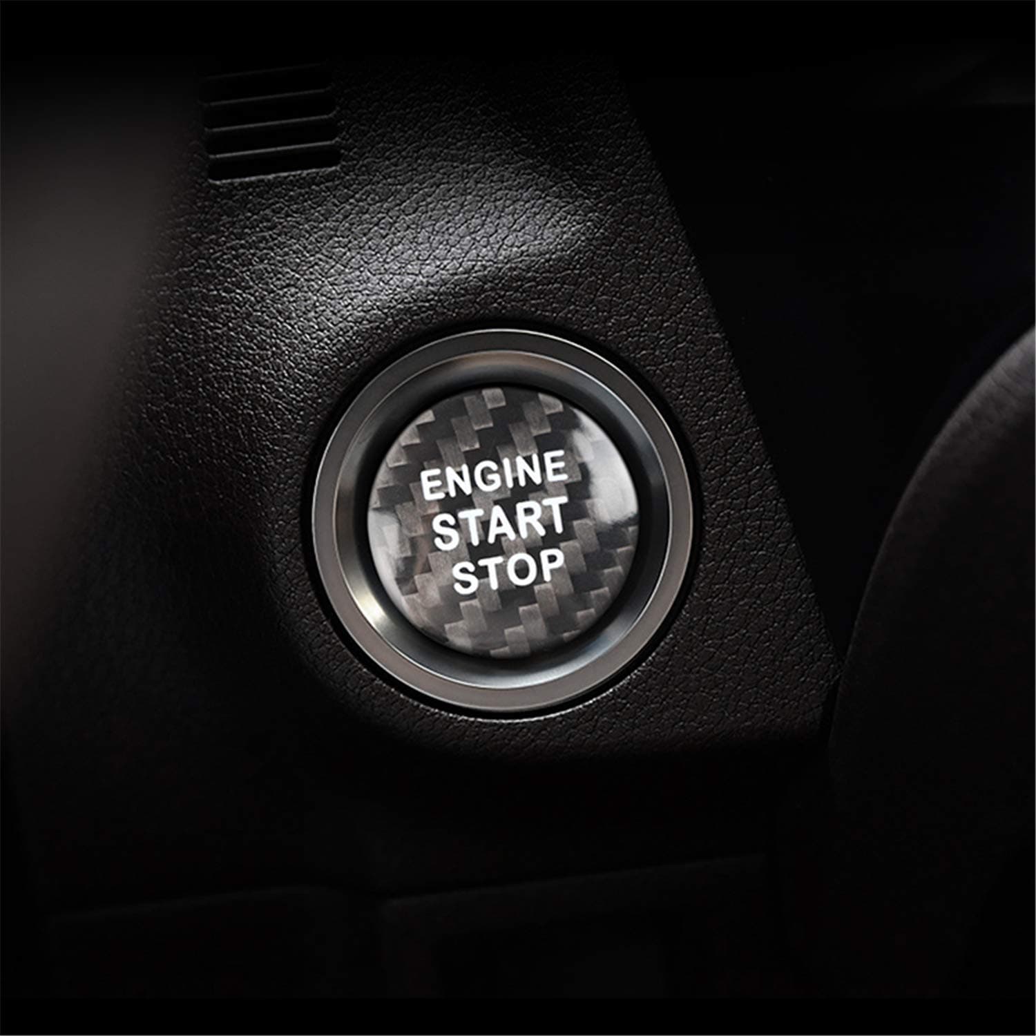 Black Ignition Starter Switch Sticker For Lexus ES GS IS LX NX RC F RX Start Stop Engine Button Cover Genuine Carbon Fiber Material