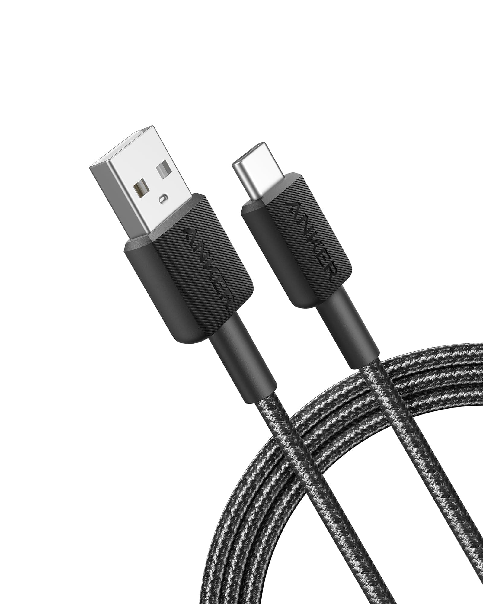 Anker 322 USB-A to USB-C Cable (1.8m Braided) - Black