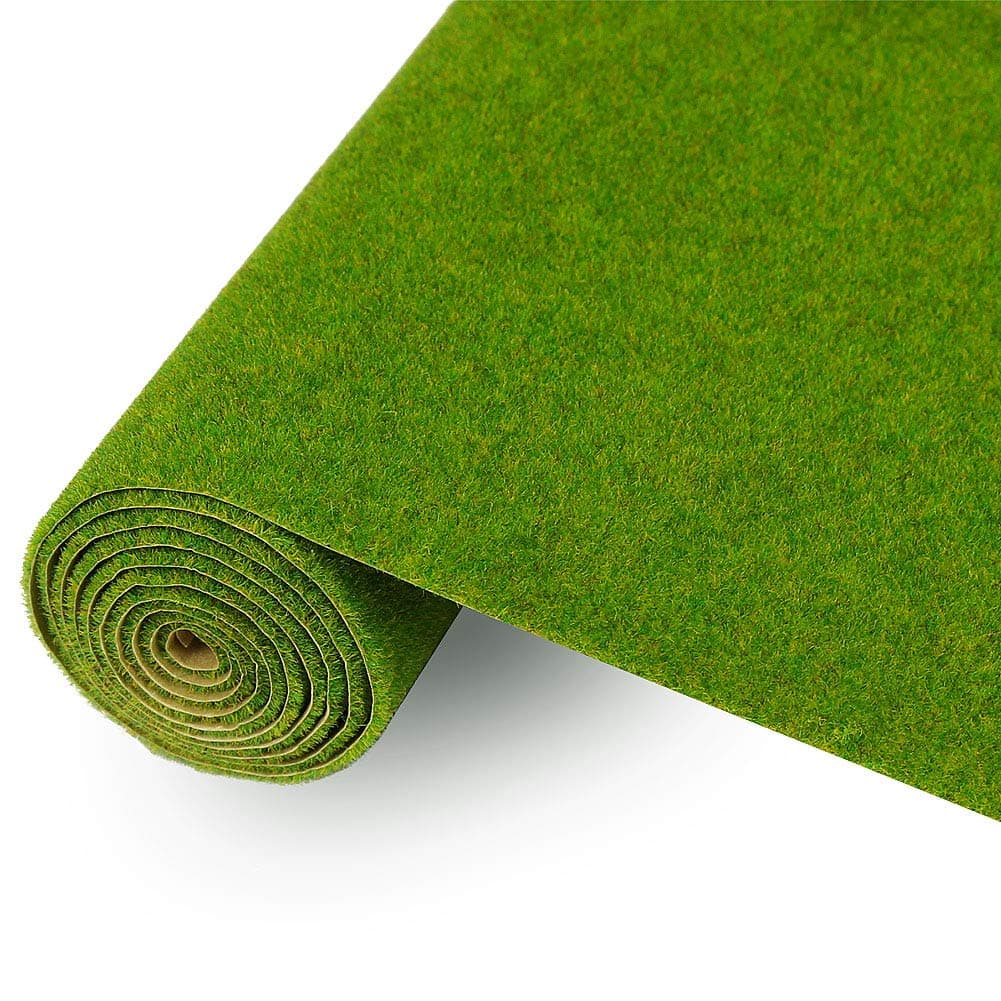 CP138 Artificial Model Grass Mat Trains Grass Green 40 x 100cm or 15.7"x 39"for Decoration Craft Scenery Model DIY