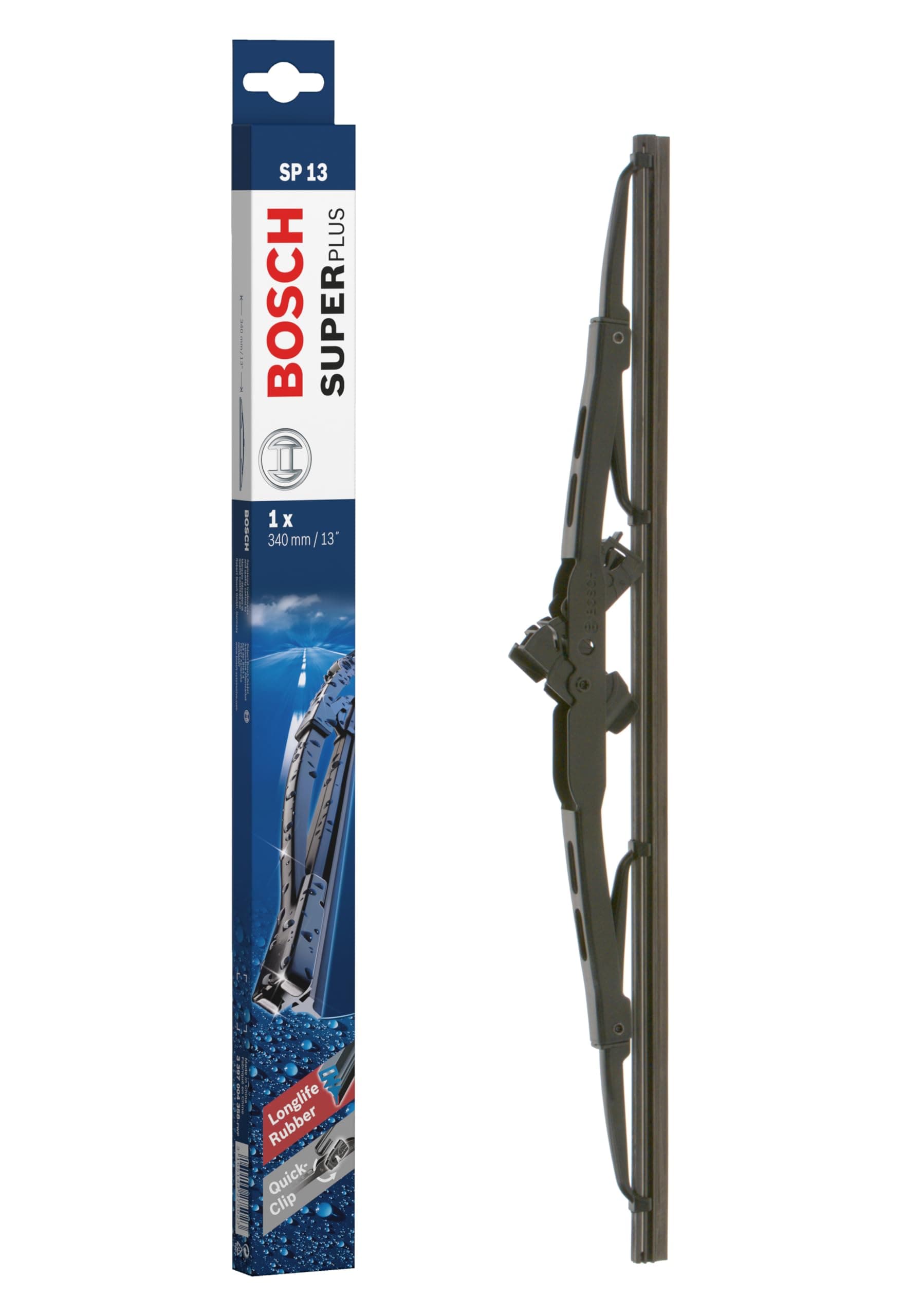 Bosch Wiper Blade Super Plus SP13, Length: 340mm − Single Front Wiper Blades