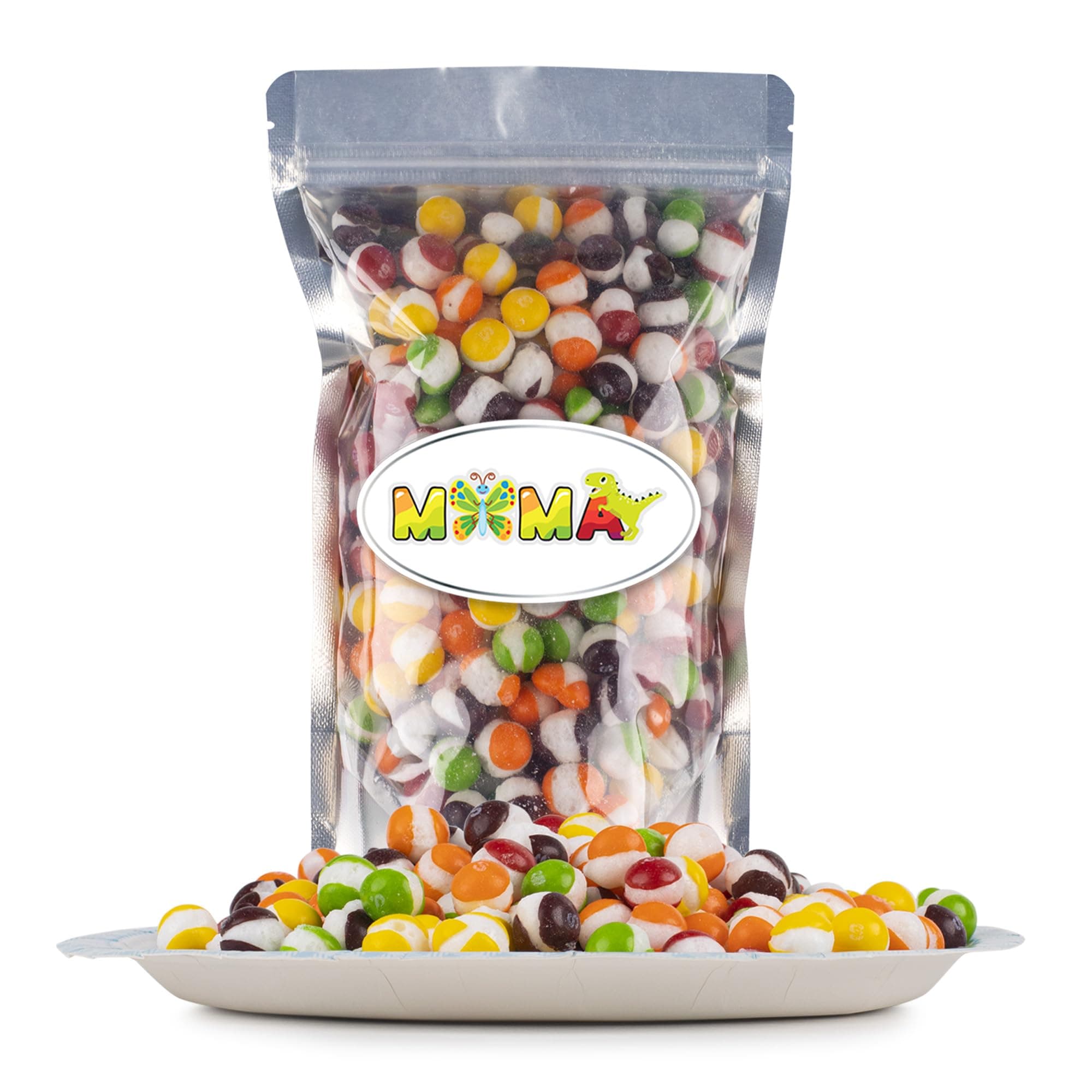 MiMa Flavorful Freeze-Dried Asteroids - Assorted Fruit Candy for a Unique, Crunchy Mima's Summer Mega Sale Treat (6oz, Original Rainbow) - Resealable Bag of Freeze-Dried Delights