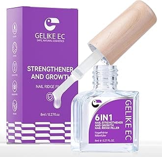 Women Nail Strengthener Protein for Daily: Clear Gelike EC 6 in 1 Nail Treatment for Weak and Damaged Nails Everyday - Nail Polish Hardener for Home Salon Travel Spa Gift