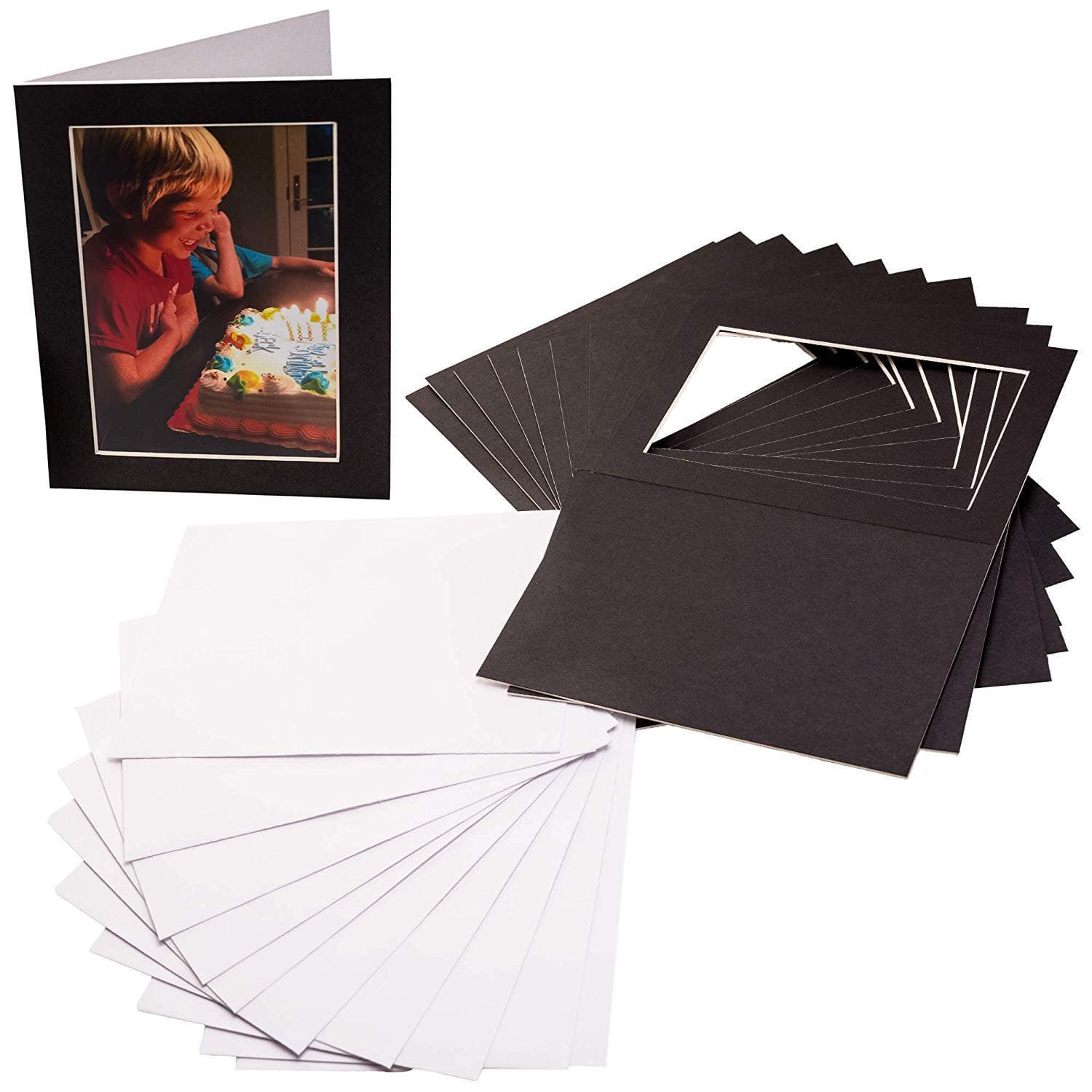 iFrame Self-Standing Greeting Card With Insert picture Frame | Genuine Matboard Cards And Envelopes | Hold 4 x 6 Inch Photo | Customizable For Holiday, Thank You Cards And Graduation Card (Pack Of 15)
