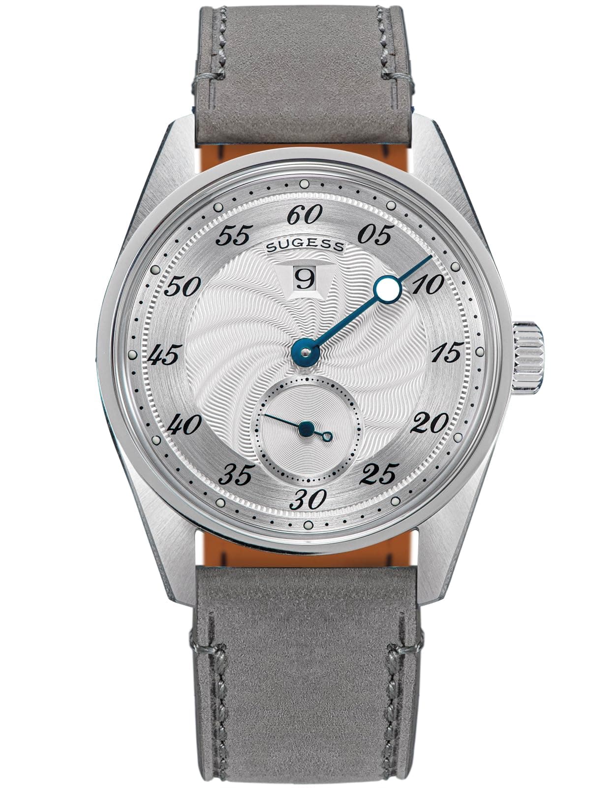 Art Master 38mm Jump Hour One Pointer Seagull ST1721 Movement Mechanical Vintage Watch S451-1.W.G