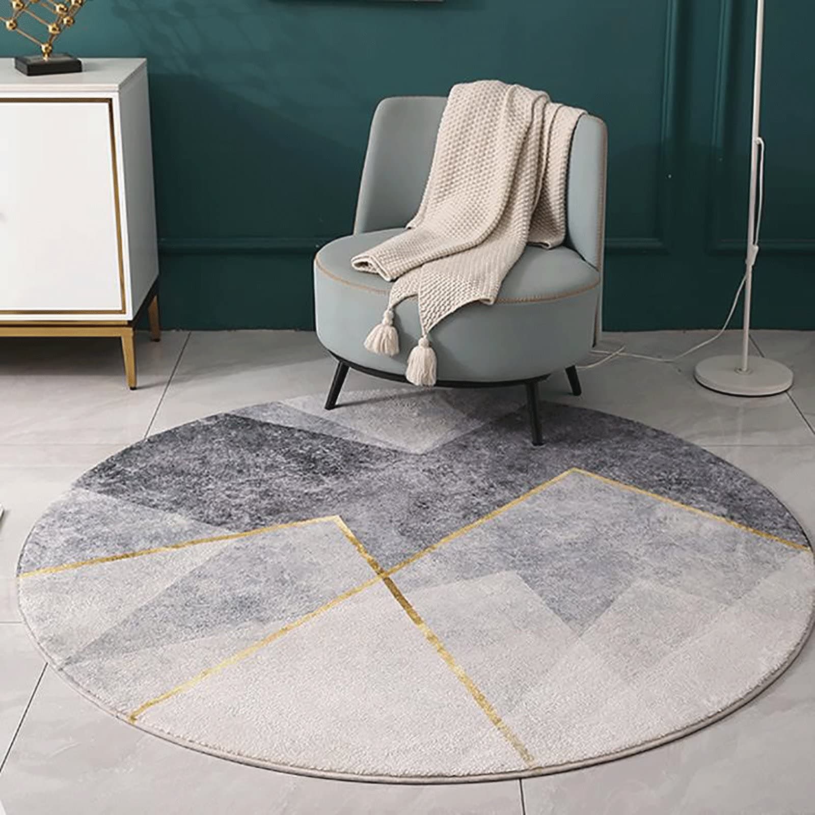 Round Carpet, Non-slip Hallway Area Rug Comfortable Multiple sizes Carpet Chair Mats for Living Room Bedroom kitchen Carpet Floor Mat,B-80cm