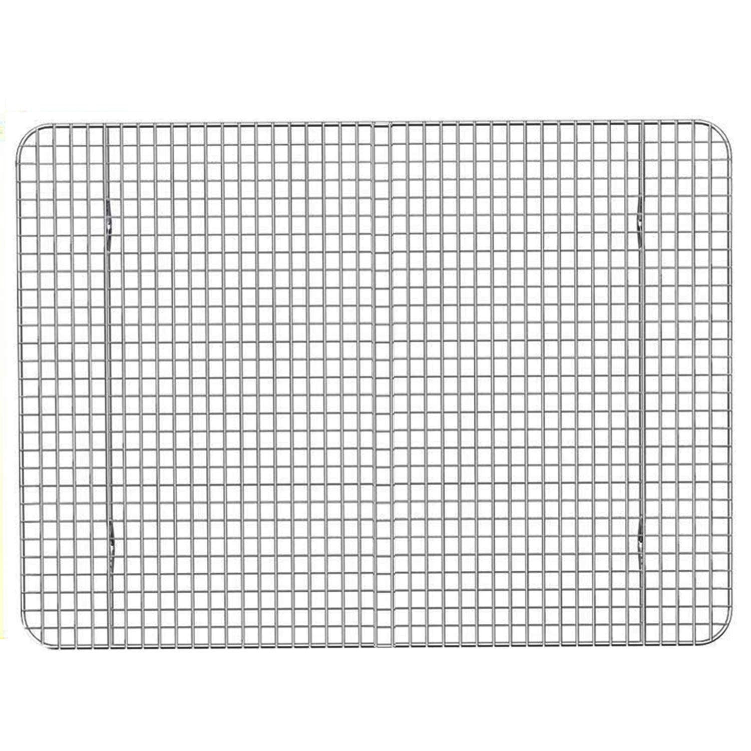 18/8 Stainless Steel Cooling Rack Baking Cooling Racks Grid Design 17"x 12" inch Fits Half Sheet Cookie Pan, Oven Safe.