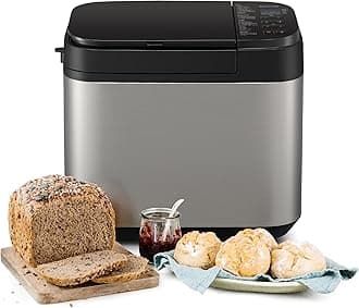 Panasonic SD-YR2550 Fully Automatic Bread maker, with Yeast/Raisin & Nuts Dispenser, 31 Programmes, 4 Gluten-Free Mode, Dual Temperature Sensors, 13 Hours Digital Timer, Silver