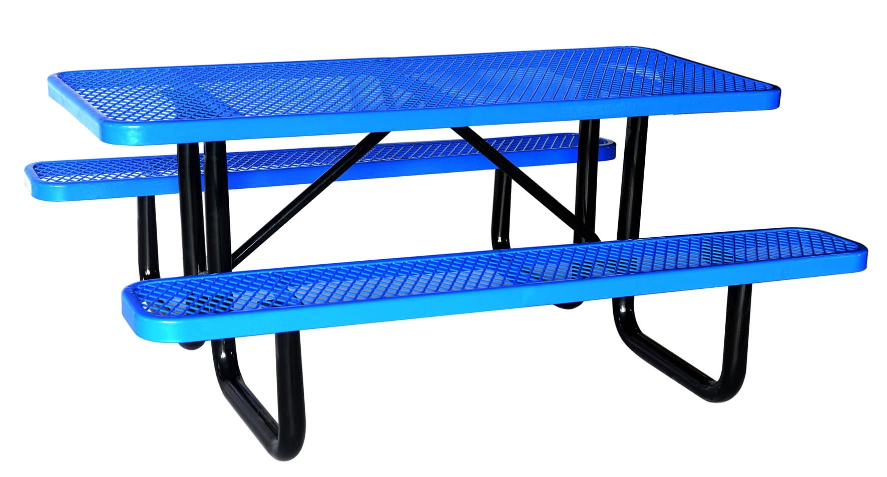 Lifeyard Heavy Duty Metal Picnic Table, Rectangular, 72 inch,Blue ,