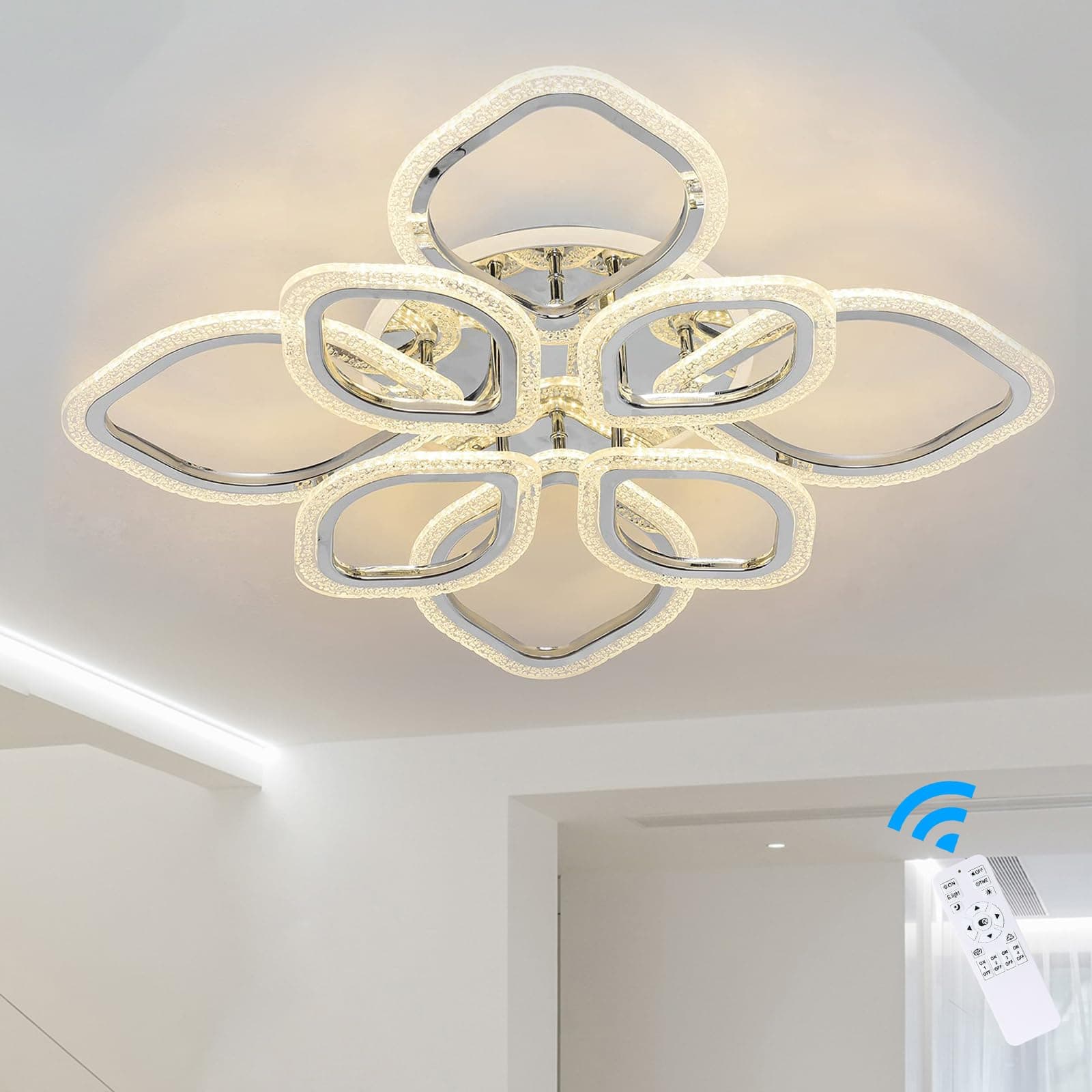 Qcyuui LED Leaf Ceiling Lamp Chandeliers