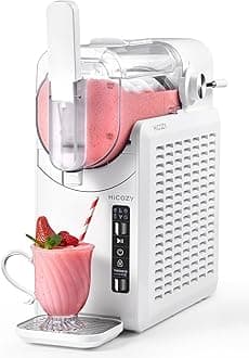 HiCOZY F1 Slush Machine, Slushie Maker Machine for Home, Professional Frozen Drink Maker, No Ice Needed, Self-Cleaning, 5 Presets for Milkshakes, Cocktail, Frappes, and More