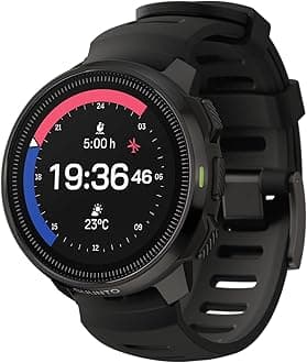 Ocean Dive Computer, GPS Multisport Watch for Training, Underwater Route Tracking & Wireless Tank Pressure Monitor, AMOLED Touchscreen, Dualband GNSS, Offline Map, 26D Battery Life, All Black