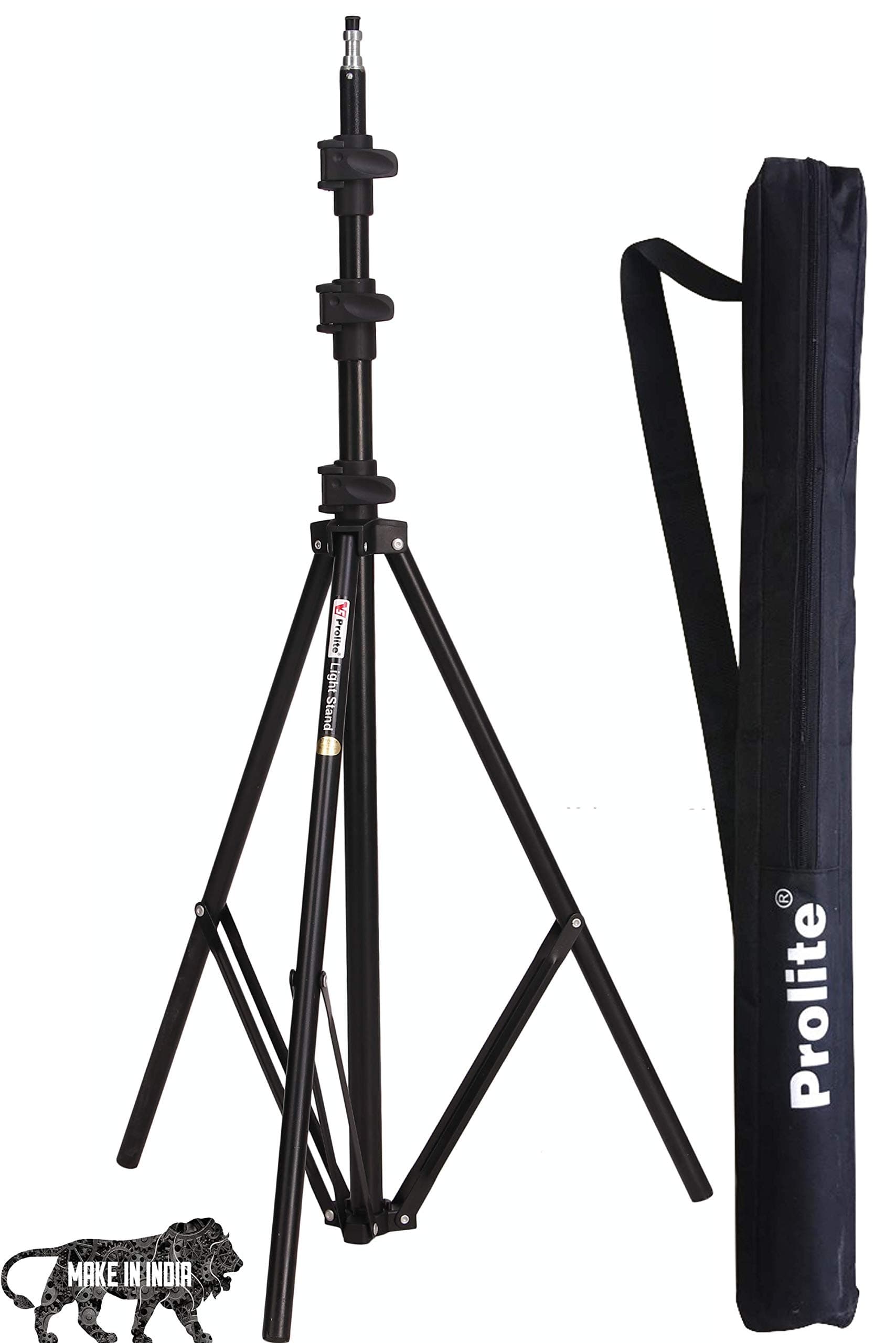 Prolite Heavy-Duty Light Stand (9 feet) for Ring Light, Flash, Reflector, Diffuser, Photo & Video Studio Shooting (Portable, Foldable with Carry Bag)