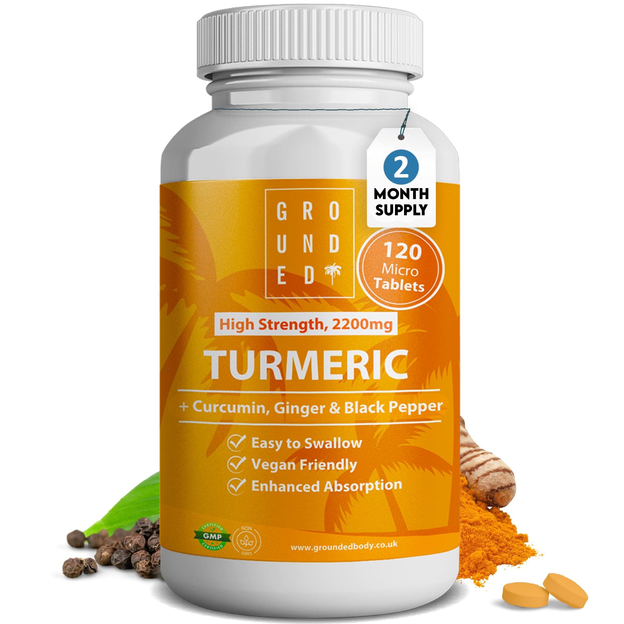 Max Strength Organic Turmeric Tablets with Black Pepper
