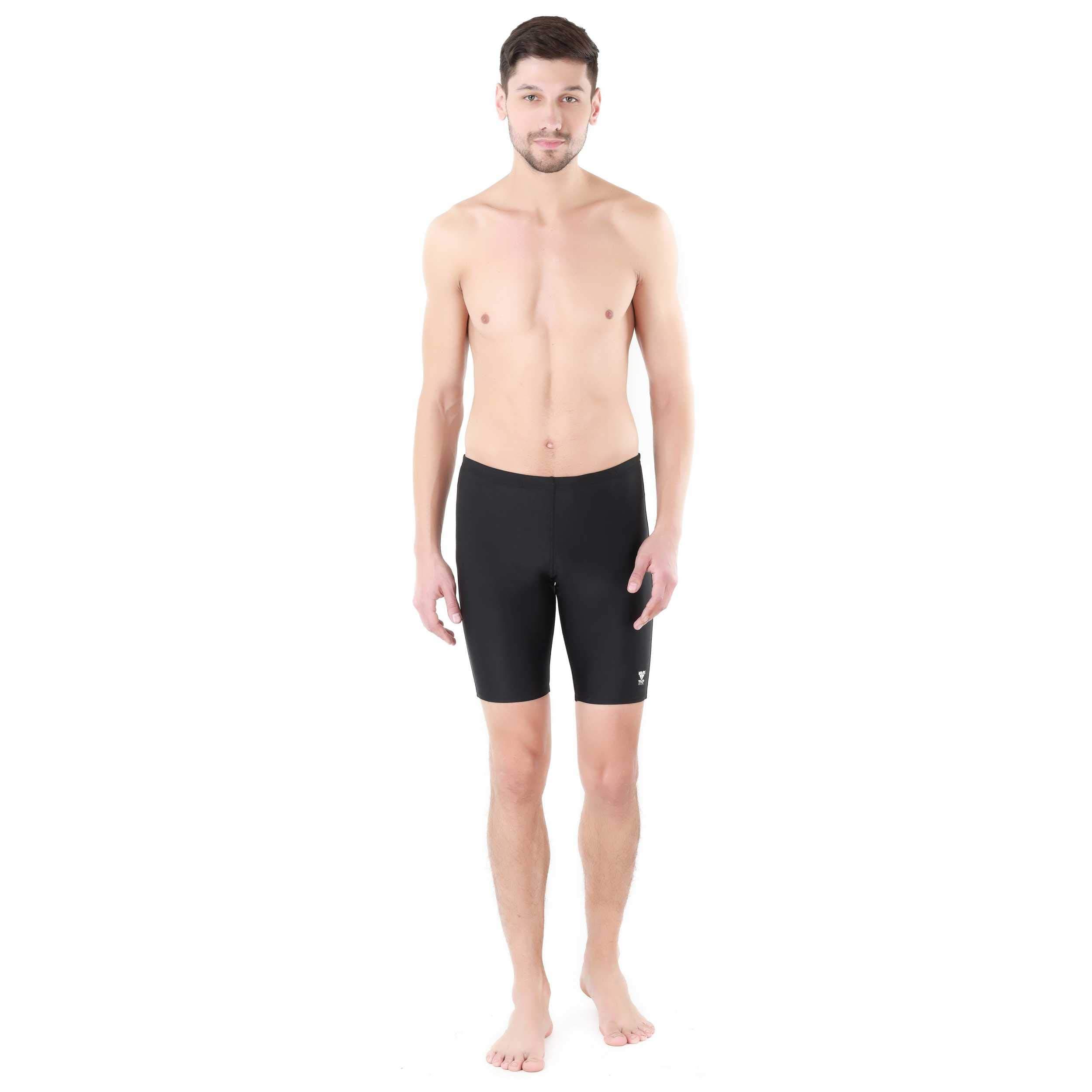 TYRIn Eco Solid Nylon spandex Jammer Swim Active Xxx-Large ( Black )