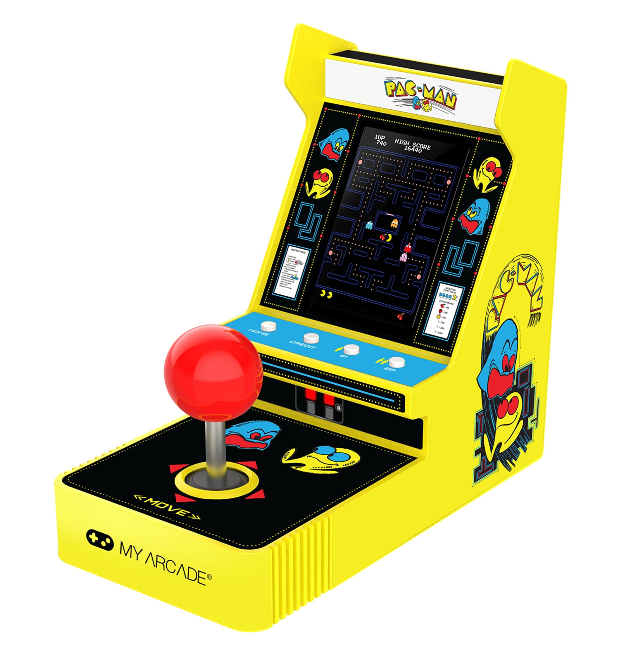 Joystick Player Pacman Retro Gamepad One Size