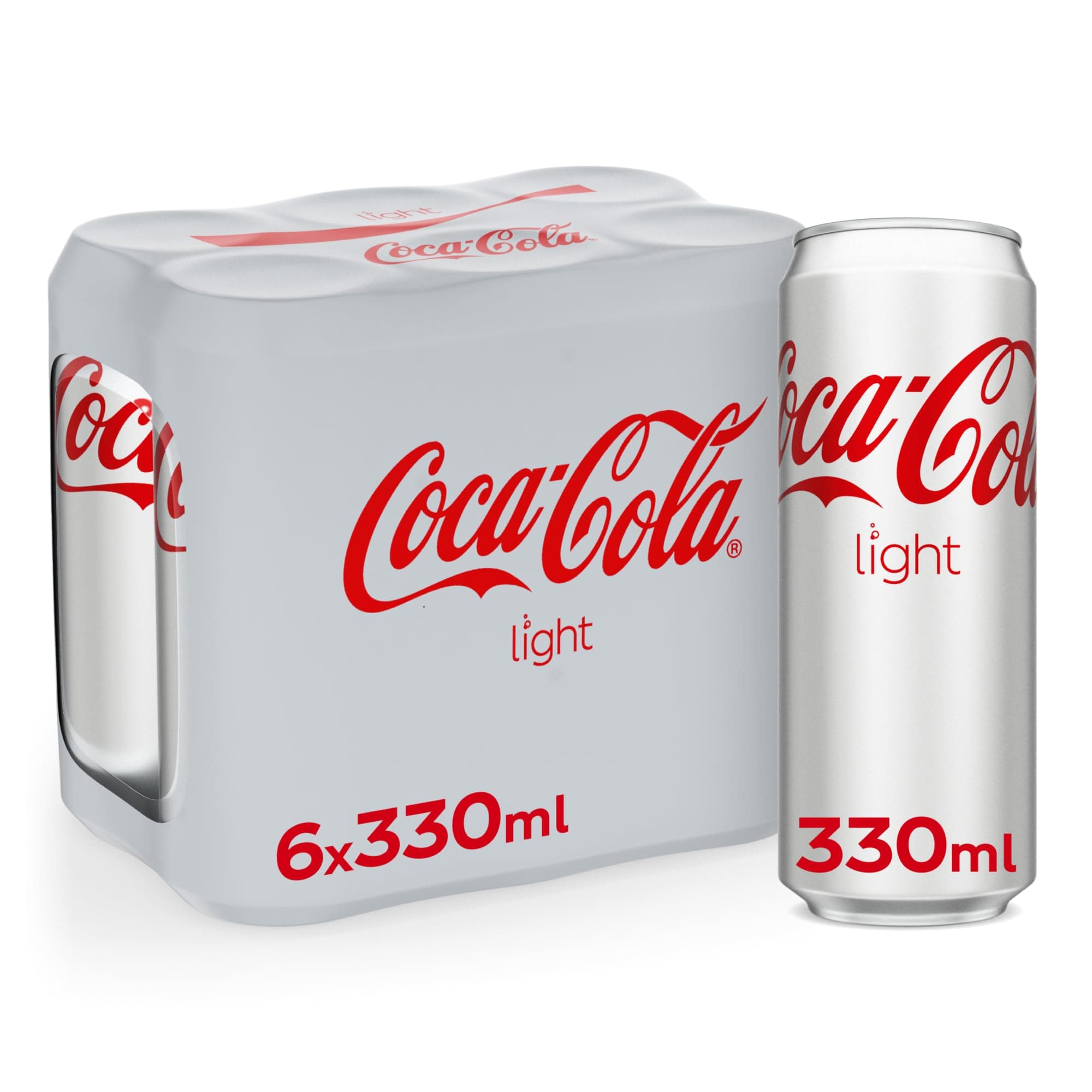 Coca-Cola Light Carbonated Soft Drink 330ml Can (6 x 330ml)