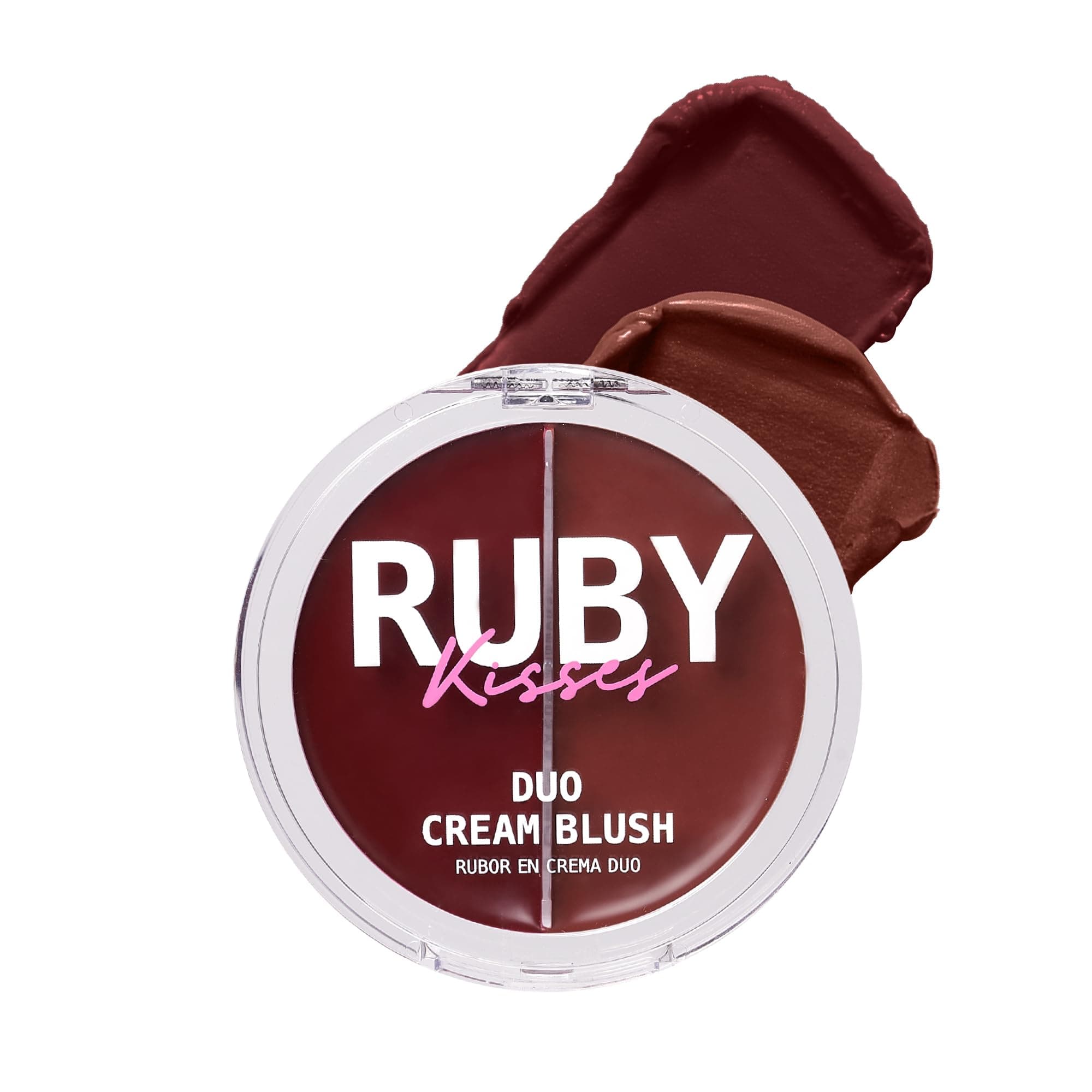 Duo Cream Blush, Smooth, Natural-Looking, Long-Lasting Face Makeup Blush for Cheeks, Lips, and Eyes, Buildable and Blendable, Infused with Green Tea, Aloe Vera Extract, and Hyaluronic Acid (Rosewood)