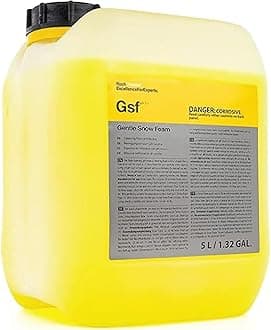 Gentle Snow Foam - pH Neutral Pre-Cleaning; Works With Foam Cannons & Sprayers; Manual Washing Shampoo; Safe on Existing Wax & Sealed Surfaces; Unique Cherry Fragrance (5 Liters)