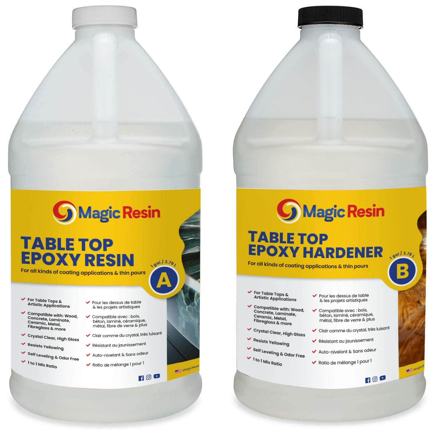 Table Top Epoxy Resin - 2 Gallon (7.6 L)