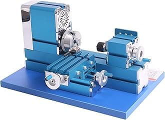 Universal Mini Metal Lathe Machine Motorized Metalworking DIY CNC Tool Woodworking for Education Modelmaking W10003M AC100V~240V 20000rpm (36W Lathe)