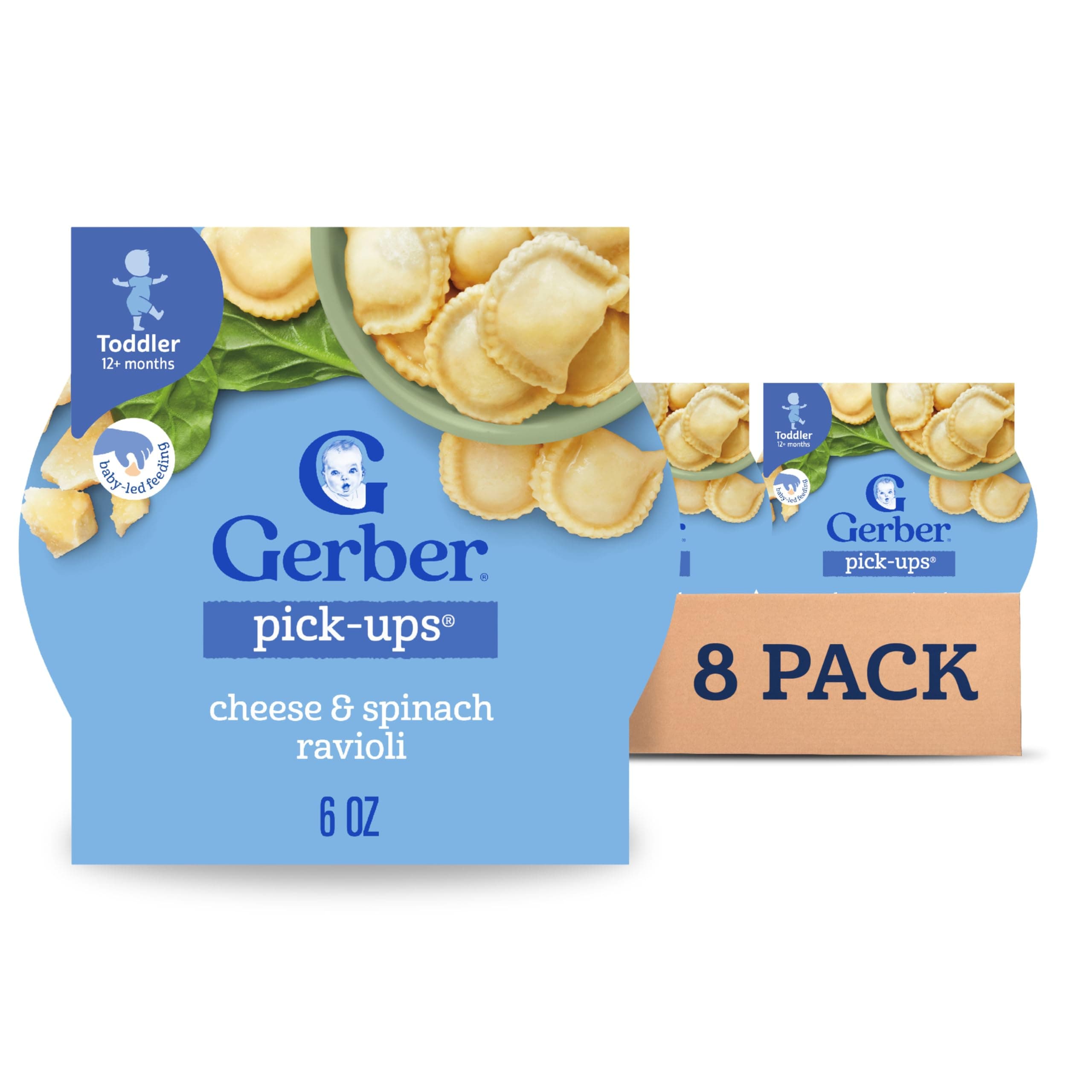 Gerber Pick-ups Cheese & Spinach Ravioli, 6 Ounce (Pack of 8)