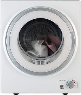 Cookology CMVD25WH Mini Vented Tumble Dryer in White - 2.5kg Capacity - Table Top - Compact Design - Dial Heat Controls - 4 Drying Functions - 200 Minute Timer