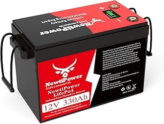 12V 330Ah Small-Volume LiFePO4 Lithium Battery,200A BMS,10000+ Deep Cycle Lithium Iron Phosphate Battery Great for Winter Power Shortage, RV, Marine and Off Grid Applications