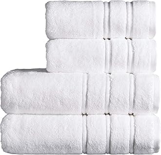 Christy Antalya Large Bath Towels | Set of 4 | 100% Turkish Cotton | 600GSM | Soft Plush Luxury Towel Set | 2 Bath Towels 2 Hand Towels | Quick Dry | White