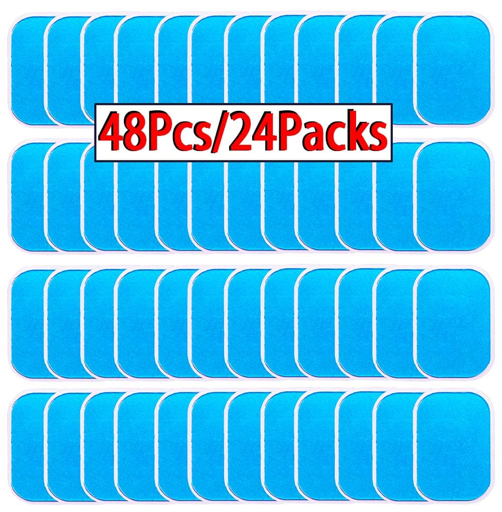 48pcs Gel Sheets for Gel Pad, Abs Trainer Replacement Gel Sheet Abdominal Toning Belt Muscle Toner Ab Trainer Accessories (2pcs/Packs, 24packs/Box)