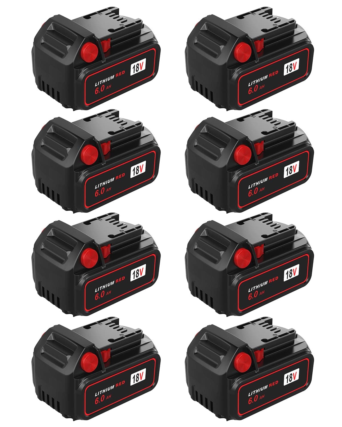 8 Pack 18V Replacement Battery for Milwaukee M18 Battery 6.0Ah, Compatible with 48-11-1850, 48-11-1840, 48-11-1860, and More Cordless Power Tools