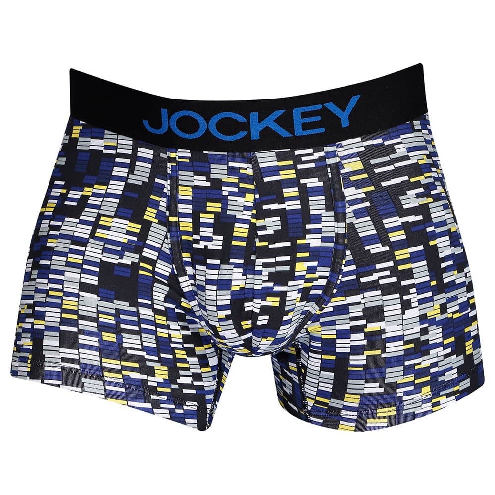 Jockey FP23 Men's Super Combed Cotton Elastane Stretch Printed Trunk with Ultrasoft Waistband