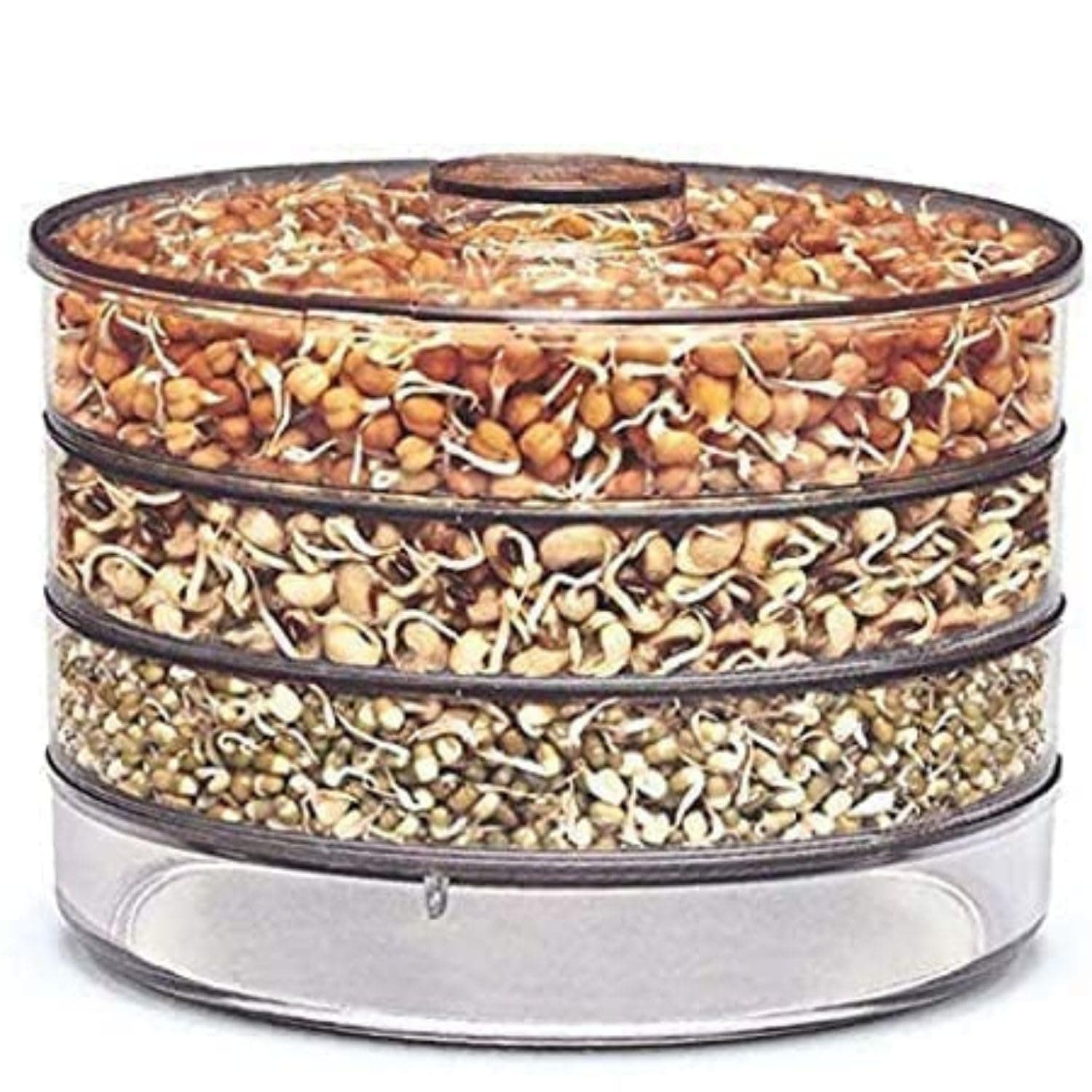 Sprouts Maker Box Stackable 4-Tier Sprouting Set for Organic Home Making Fresh Sprouts Beans for Living Healthy Life Sprout Maker - 500ML (Transparent)