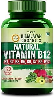 Plant Based Vitamin B12 Supplement | B1,B2,B3,B5,B6,B7,B9,Moringa| Boost Energy Level | Glowing Skin For Men & Women - 120 Vegetarian Capsules