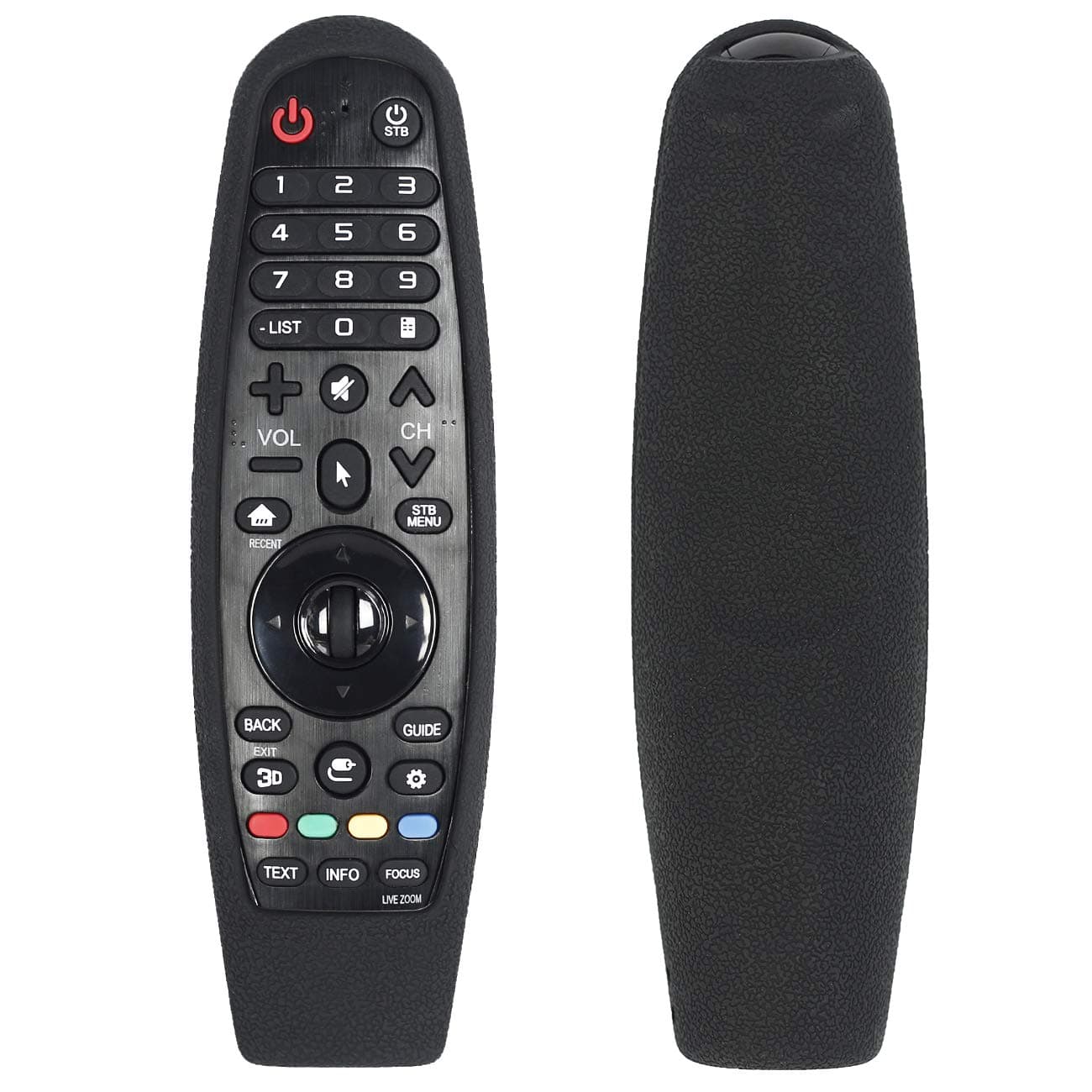NC Protective Silicone Remote Case for AN-MR19BA AN-MR18BA AN-MR600 AN-MR650 AN-MR20GA LG Magic Remote Case Remote Cover for LG 3D Smart TV Magic Remote Cover (Black)