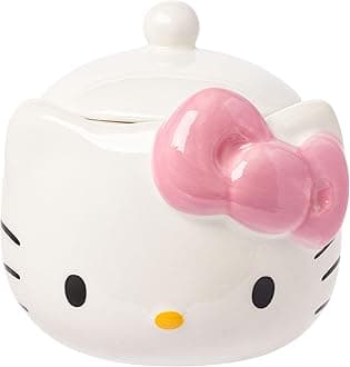 Silver BuffaloSanrio Hello Kitty 3D Sculpted Ceramic Cookie Snack Candy Jar (X-Small)