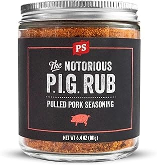 - PS Seasoning Notorious PIG - Sweet Brown Sugar Pulled Pork Rub - Smoky BBQ Pork Butt Seasoning for Ribs, Shoulder and Chops -Sweet-Heat Barbecue Dry Rub Capable of Building Bark for Low-and-Slow Smoking