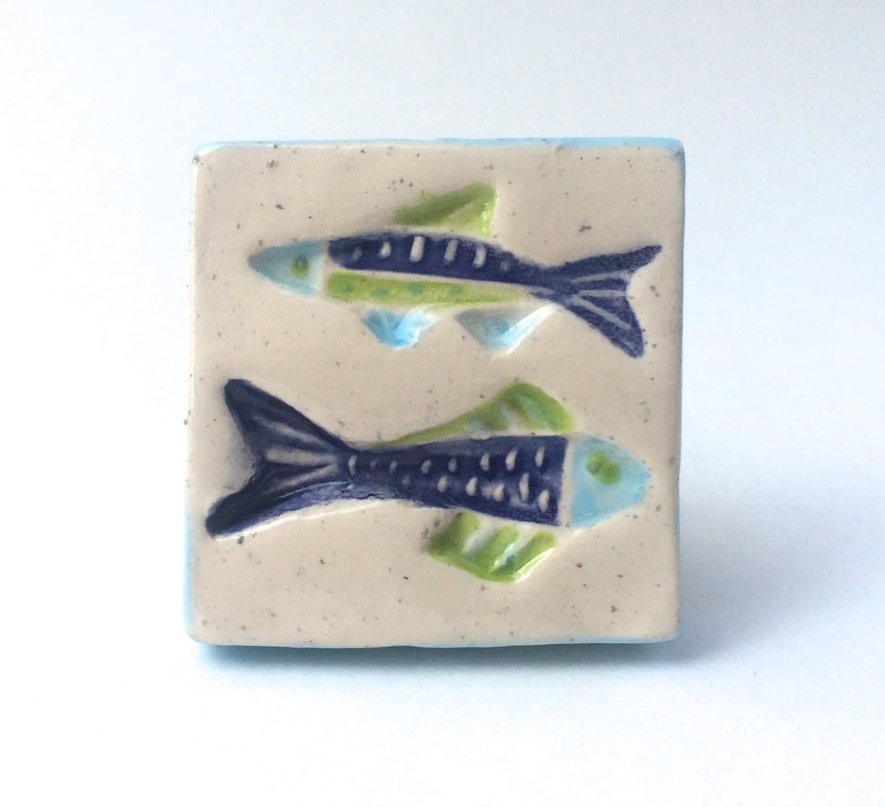 Fish Knob, Fish Drawer Pull, Nautical Knob, Beach House Knob, Ceramic Knob, Swimming Fish Knob, Furniture Knob, Cabinet Pull, Kitchen Cabinet Knobs, Bathroom Kobs